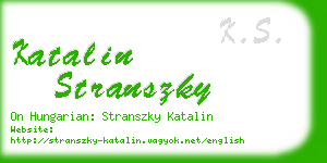 katalin stranszky business card